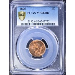 1895 INDIAN CENT, PCGS MS-66 RED BLAZER!!!