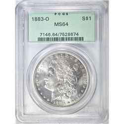 1883-O MORGAN DOLLAR PCGS MG-64 OGH