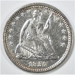 1857-O SEATED LIBERTY HALF DIME CH AU