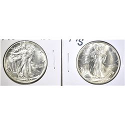1943 & 45-S WALKING LIBERTY HALF DOLLARS: