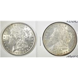 1880 & 1885 MORGAN DOLLARS CH BU