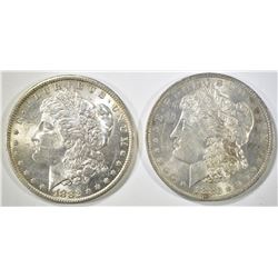 1882-O & 83-O MORGAN DOLLARS CH BU