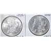 Image 1 : 1884-O & 1890 CH BU MORGAN DOLLARS