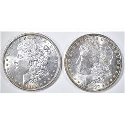 1887 & 1896 MORGAN DOLLARS, BU