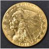 Image 1 : 1911 $2.5 GOLD INDIAN BU