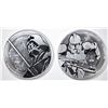 Image 1 : 2-NIUE ONE OUNCE SILVER STAR WARS COINS