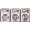 Image 1 : Lot of 1951Mo-1953Mo Mexico 5 Pesos Silver Coins NGC MS63