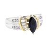 Image 1 : Platinum and 18KT Yellow Gold 1.95 ctw Sapphire and Diamond Ring