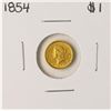 Image 1 : 1854 $1 Liberty Head Gold Dollar Coin