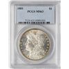 Image 1 : 1881 $1 Morgan Silver Dollar Coin PCGS MS63