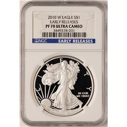 2010-W $1 Proof American Silver Eagle Coin NGC PF70 Ultra Cameo