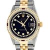 Image 2 : Rolex Mens Two Tone 14K String Diamond & Ruby Datejust Wristwatch