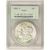 Image 1 : 1882-S $1 Morgan Silver Dollar Coin PCGS MS63 Old Green Holder