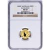 Image 1 : 2009P $15 Australia Kangaroo Gold Coin NGC MS69