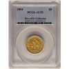Image 1 : 1894 $5 Liberty Head Half Eagle Gold Coin PCGS AU53