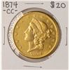 Image 1 : 1874-CC $20 Liberty Head Double Eagle Gold Coin