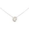 Image 1 : 14KT White Gold 0.50 ctw Diamond Solitaire Pendant with Chain