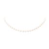 Image 1 : 0.06 ctw Diamond and Pearl Necklace with 14KT Yellow Gold Rose Motif Clasp