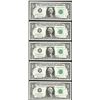 Image 1 : Lot of (5) Consecutive 1963B $1 Federal Reserve BARR STAR Notes