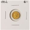 Image 1 : 1852 $1 Liberty Head Gold Dollar Coin