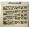 Image 1 : Uncut Sheet of Knapp, Stout & Co Menomonie, WI Obsolete Notes PMG Gem Uncirculat