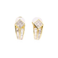 14KT Yellow Gold 2.25 ctw Diamond Earrings