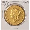 Image 1 : 1875-CC $20 Liberty Head Double Eagle Gold Coin