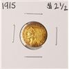 Image 1 : 1915 $2 1/2 Indian Head Quarter Eagle Gold Coin