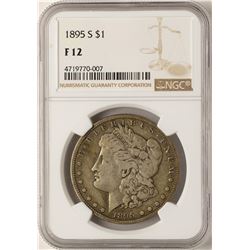 1895-S $1 Morgan Silver Dollar Coin NGC F12