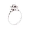 Image 4 : 14KT White Gold 0.40 ctw Diamond Square Top Halo Ring