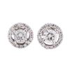 Image 1 : 14KT White Gold 1.54 ctw Diamond Stud Earrings