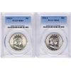 Image 1 : Lot of 1953-S & 1954-S Franklin Half Dollar Coins PCGS MS64