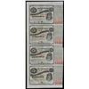 Image 1 : Uncut Sheet of (4) State of Louisiana Baby Bond Obsolete Notes