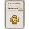 Image 1 : 1912-M Australia Sovereign Gold Coin NGC MS61