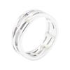 Image 3 : 18KT White Gold 0.15 ctw Diamond Wave Ring