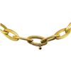 Image 3 : 18KT Yellow Gold Satin Finish Oval Link Necklace