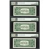 Image 2 : Lot of (3) Consecutive 1957A $1 Silver Certificate Notes PMG Superb Gem Unc. 68E