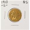 Image 1 : 1910-S $5 Indian Head Half Eagle Gold Coin