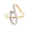Image 2 : 14KT Yellow Gold 0.35 ctw Diamond Ladies Freeform Ring