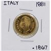 Image 1 : 1881-R Italy 20 Lire Umberto Gold Coin