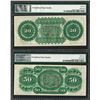 Image 2 : Matching Fancy Serial 1872 $20 & $50 South Carolina Obsolete Notes PMG Gem Unc.