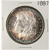 Image 1 : 1887 $1 Morgan Silver Dollar Coin Amazing Toning