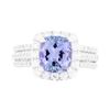 Image 1 : 18KT White Gold Ladies 2.18 ctw Tanzanite and Diamond Ring