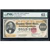 Image 1 : 1922 $100 Gold Certificate Note Fr.1215 PMG Gem Uncirculated 65EPQ