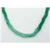Image 2 : Sterling Silver Graduated Green Agate Triple-Strand Necklace (~length 40cm), Suggested Retail Value 