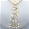 Image 2 : Rose Gold-Plated Sterling Silver Freshwater Pearl Necklace (~length 70cm), Suggested Retail Value $4