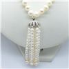 Image 2 : Sterling Silver Freshwater Pearl Chandelier Drop Necklace (~length 70cm), Insurance Value $500 (Esti