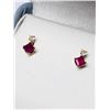 Image 2 : 10KT Gold Moonstone & Ruby Earrings, Made in Canada. Approx Retail $250 (Estimated Selling Price Fro