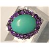 Image 1 : Serling Silver Turquoise and Amethyst Ring, size 6. Approx Retail $300 (Estimated Selling Price From