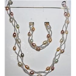 Fresh Waer Pearl Necklace and Bracelet Set. Approx Retail $300 (Estimated Selling Price From $45 up 